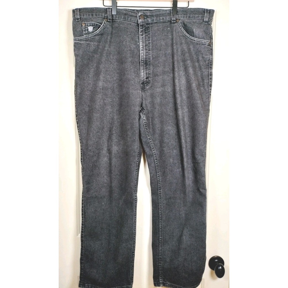 Vintage Levi's For Men Silver Medal Jeans Black Acid Wash Made in USA Size 42x30